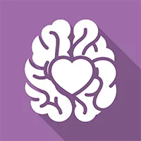 heart in brain icon