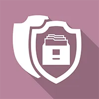 pink shield icon