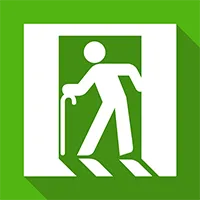 elderley exit icon
